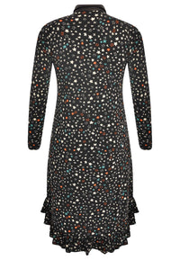 Blouse-dress frilled STARLIGHT - black - #5