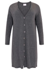 Cardigan long knitted - grey - #4