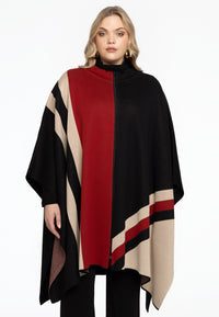 Poncho-cardigan avec fermeture éclairPoncho cardigan zip - black - #1