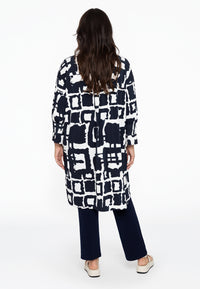 Tunique avec détails smockés ABSTRACTTunic smock sleeve ABSTRACT - blue - #3