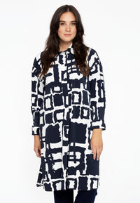 Tunique avec détails smockés ABSTRACTTunic smock sleeve ABSTRACT - blue - #2