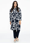 Tunique avec détails smockés ABSTRACTTunic smock sleeve ABSTRACT - blue - #1