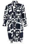 Tunique avec détails smockés ABSTRACTTunic smock sleeve ABSTRACT - blue - #4