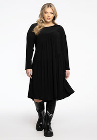Dress Plisse Hem In Point DOLCE - black - #1