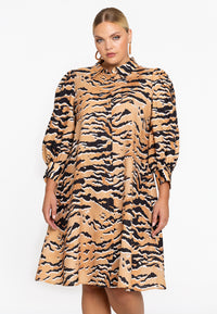 Robe à manches bouffantes MACHLIDress pagoda puff MACHLI - ecru - #1