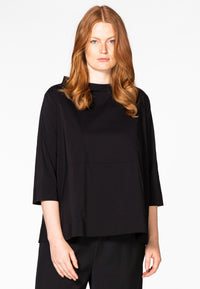 Blouse wide buttoned back - black - #2