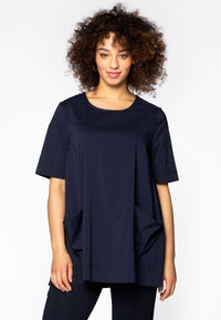 Tunic pockets POPLIN - blue - #2