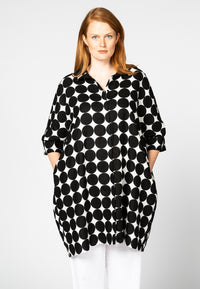 Blouse wide long CIRCLE - black - #1