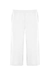 Trousers wide-fit 7/8 LINEN - white - #4