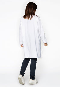 Chemisier COTTON en stretch avec bandeShirt COTTON stretch tape - white - #3