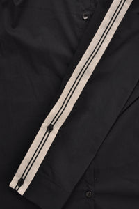 Chemisier COTTON en stretch avec bandeShirt COTTON stretch tape - black - #5