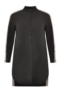 Chemisier COTTON en stretch avec bandeShirt COTTON stretch tape - black - #4