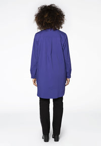 Chemisier COTTON en stretch avec pochesShirt COTTON stretch pockets - purple - #3