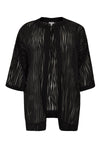 Jacket viscose stripe - black - #4
