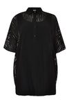 Blouse viscose stripe - black - #4