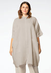 Blouse square LINEN - brown - #2