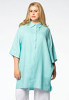 Blouse polo LINEN - blue - #1