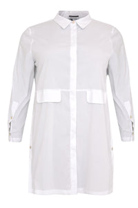 Shirt slits COTTON STRETCH - white - #3