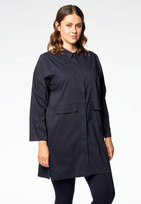 Shirt slits COTTON STRETCH - blue - #2