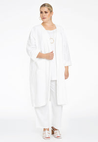Jacket draped LINEN - white - #2