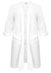 Jacket draped LINEN - white - #3