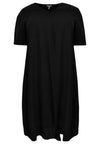 Dress A-line LINEN - black - #4