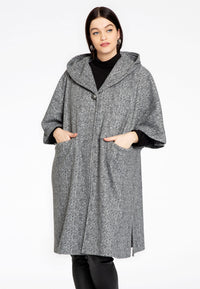 Poncho HERRINGBONE - grey - #2