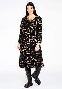 Dress with pleats GRACE - black - #1
