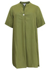 Tunic front pleat LINEN - green - #4