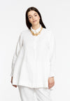 Chemisier avec fermeture éclair LINENBlouse zipper LINEN - white - #1