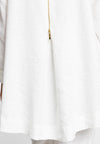 Chemisier avec fermeture éclair LINENBlouse zipper LINEN - white - #4