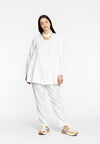 Chemisier avec fermeture éclair LINENBlouse zipper LINEN - white - #2