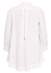 Chemisier avec fermeture éclair LINENBlouse zipper LINEN - white - #6