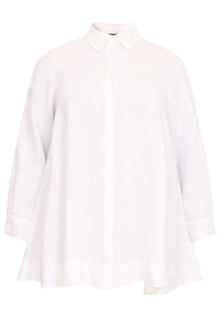 Chemisier avec fermeture éclair LINENBlouse zipper LINEN - white - #5