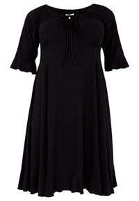 Dress wide neck DOLCE - black - #4