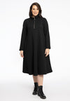 Dress Zipped Collar COZY - black - #5