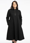Dress Zipped Collar COZY - black