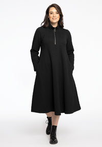 Dress Zipped Collar COZY - black - #2