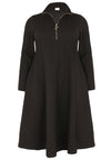 Dress Zipped Collar COZY - black - #4