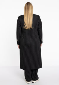 Blazer long PINSTRIPE - black - #3