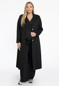 Blazer long PINSTRIPE - black - #2