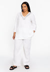 Tunique avec strass linen - Blanc