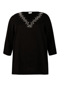 Tunic strass LINEN - black - #1