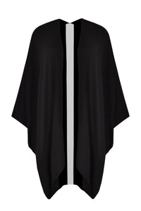 Poncho knitted - black - #4