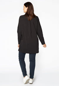 Blouse buttoned side slits - black - #3