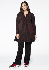 Tunic CHECK wide bottom - black - #1