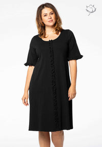 Dress ruffled ORGANIC COTTON - black - #2