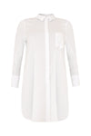 Blouse long COTTON STRETCH - white
