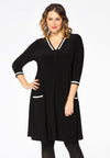 Tunic striped trim DOLCE - black - #1
