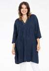 Tunic pintucks LINEN - blue - #2